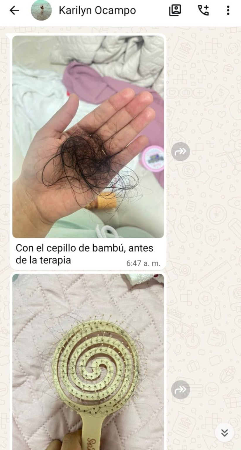 Registro de Karilyn antes de su terapia